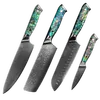 Küchenkompane Damastmesser Küchenkompane Santoku Sheru – 69 Lagen Damast – Abalone-Griff Bild 2