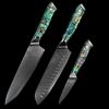 Küchenkompane Damastmesser Küchenkompane Santoku Sheru – 69 Lagen Damast – Abalone-Griff Bild 3