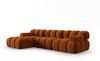Micadoni Modulares Ecksofa Bellis 4-Sitzer Links Samt Bluvel Terrakotta Bild 2