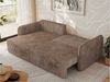 L-förmiges Ecksofa mit Armlehnen, für das Wohnzimmer, Schlaffunktion und Bettkästen, Wellenfeder am Sitz, losen Kissen - MESTO - Braun Cord - linke Seite Bild 4