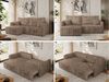 L-förmiges Ecksofa mit Armlehnen, für das Wohnzimmer, Schlaffunktion und Bettkästen, Wellenfeder am Sitz, losen Kissen - MESTO - Braun Cord - linke Seite Bild 2