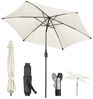 Sekey Sonnenschirm 270 cm Sonnenschirm Gartenschirm Marketschirm – Knickbar im Sitzen, LxB: 270,00x271,00 cm, Sonnenschutz UV50+, Windfest und Stabil, 100% Wasserfest Bild 4