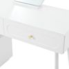 MODFU Schminktisch mit LED-Spiegel (mit Beleuchtung - für Schlafzimmer mit 4 geräumigen Schubladen und 1 offenem Staufach, 1-St, B140/T40/H130 cm) Bild 5