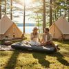 Avenli Luftmatratze Luftbett Camping für 2 Personen grau 203 x 152 x 22 cm Queen-Size, (aufblasbar Ideal als Reisebett oder Isomatte, 1-St, für Indoor und Outdoor mit beflockter Oberfläche), Campingmatratze ohne Pumpe Bild 2
