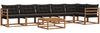 vidaXL Outdoor-Sofagarnitur mit Kissen 7 pcs Natürlich und Schwarz 3369519 Bild 2