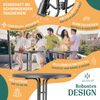 KESSER® Gastro Stehtisch klappbar - Gastronomie Bistrotisch rund - Wetterbeständiger Klapptisch Gartentisch - Runder Partytisch - Hitzebeständig - Stabil und sicher Anthrazit, Ø 70 cm, 2er Set Bild 4
