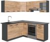 Eckküche Rick Goldkraft Eiche/Anthrazit 190 x 46 cm , AP Anthrazit Vicco Bild 1