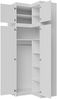 Eckkleiderschrank Elena 2D (Farbe: Sandbeige, mit Schrankaufsatz) Bild 3