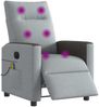 vidaXL Massagesessel Elektrisch Hellgrau Stoff 3324045 Bild 3