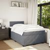 vidaXL Boxspringbett mit Matratze Dunkelgrau 120x190 cm Samt 3288553 Bild 4