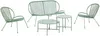 Vente-unique - NIKAO Gartensitzgruppe MetallHarz Grün - B 77 cm70 cm73 cm x H 75 cm45,5 cm76 cm x L 147 cm70 cm69 cm Bild 2