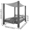 Himmelbett 180x200 cm Massivholzbett inkl. Himmel Akazie BELLA 60311300 Bild 4