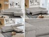 Mks Möbel 'Peter L-form' Ecksofa mit Bettfunktion, Bettkasten & einstellbaren Kopfstützen, Hellgrau, Cord, rechts Bild 2
