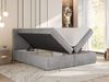 Boxspringbett AVERTA 140 x 200 cm mit Bettkasten und Topper, Doppelbett mit Bonnell-Federkernmatratze, gepolstertem Kopfteil, Stauraum, modernes Schlafzimmer Bett - Hellgrau Velvet - H4 Bild 3