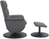 vidaXL Relaxsessel mit Fußhocker Grau Kunstleder 356723 Bild 4