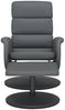 vidaXL Relaxsessel mit Fußhocker Grau Kunstleder 356723 Bild 3