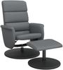 vidaXL Relaxsessel mit Fußhocker Grau Kunstleder 356723 Bild 2