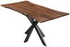 SAM® Baumkantentisch Harbor (1 Tischplatte und 1 Gestell), Akazienholz, nussbaumfarben, Baumkante, Metallgestell Spider-Form Bild 5
