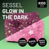 Lumaland 'Glow in The Dark' Kinder Sessel mit Sternen-Design, Indoor, grau, 68 x 70 x 60 cm Bild 2