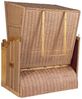 Strandkorb Hanse Strandkorb Strandkorb Ostsee Burgund AFC rot grün beige, BxTxH: 120x80x160 cm, Volllieger, Ostsee-Modell, Stabiles Wacholder mit handgefertigtem Polyrattangeflecht Bild 4