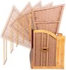 Strandkorb Hanse Strandkorb Strandkorb Ostsee Burgund AFC rot grün beige, BxTxH: 120x80x160 cm, Volllieger, Ostsee-Modell, Stabiles Wacholder mit handgefertigtem Polyrattangeflecht Bild 3