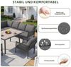 Merax Gartenlounge-Set mit Holzoptik-Glasplatte & handgeflochtenen Gartensofa, (5-tlg), 8-Sitzer Sitzgruppe Gartenmöbel-Set mit 2 Sesseln, 2 Sofa &Tisch Bild 4