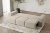 Sofaset Designersofa ESTELLE 3-2-1 mit Schlaffunktion Stoff Abriamo Grau Bild 5