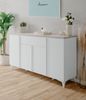 Sideboard Visby in weiß und sand 177 x 92 cm Bild 4