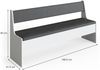 Esszimmer-Eckbank Roman Weiß 41.5 x 166.6 cm Vicco Bild 3