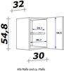 Flex-Well Hängeschrank Florenz (B x H x T) 30 x 54,8 x 32 cm Bild 3