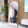 Gdood Spiegel Groß Rahmen Rundbogen Ganzkörperspiegel Dekospiegel Garderobenspiegel (1-St), Dekorativer Runder Wandspiegel – Modern für Bad & Schlafzimmer Bild 3