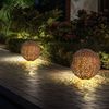 3x LED Solarleuchte, Dekorgeflecht-Kugel, D 20 cm Bild 3
