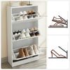 Vasagle Schuhschrank mit 3 Klappen Schuhregal mit 3 Ebenen 60 x 24 x 120 cm (L x B x H) Weiß von Songmics LBC03WT Bild 3