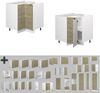 Eckunterschrank Fame-Line Eiche Paneel 80.5 cm ohne Arbeitsplatte Vicco Bild 5