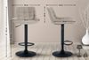 CLP 2er Set Barhocker Tover 360° drehbar und in der Höhe verstellbar,taupe Stoff Bild 2