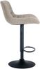 CLP 2er Set Barhocker Tover 360° drehbar und in der Höhe verstellbar,taupe Stoff Bild 4