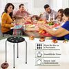 6er-Pack stapelbare Metallhocker mit X-förmigem Metallrahmen Runder Sitz Schwarz Bild 5