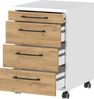 Germania GW-PROFI 3.0 Rollcontainer 4251, Weiß/Grandson-Eiche-Nb, 42 x 61 x 49 cm (BxHxT) Bild 3