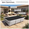 tectake Pool-Abdeckplane Solorientalischdeckung - leichte, zuschneidbare Schutzfolie (Poolabdeckung, in schwarz), Effiziente Wassererwärmung durch Solarfolie Bild 4