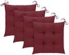 vidaXL Gartenstühle mit Weinroten Kissen 3 Stk. Massivholz Teak 3062538 Bild 3