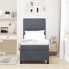 vidaXL Boxspringbett mit Matratze Dunkelgrau 80 x 200 cm Samt 3339729 Bild 3