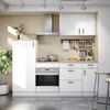 Herdumbauschrank >KIRA< in Weiß glänzend/Mattweiß - 60x90x60 (BxHxT) Bild 5
