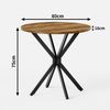 BBWL Esstisch Ø80 cm im Industrialstil mit X-Füßen, Küchentisch, Runder Esstisch für Homeoffice Bild 3