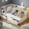 Bett 90x200 cm mit Stauraum und Schubladen – multifunktionales Kinderbett in Weiß Bild 4