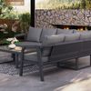 Flieks Gartenlounge-Set, 6-Sitzer Gartenmöbel Ecksofa mit geflochtenen Arm- und Rückenlehnen Bild 4
