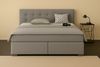 Boxspringbett TOM-OM 160x200 cm mit gepolstertem Kopfteil. Farbe: Dunkelgrau Bild 3