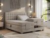 Boxspringbett elektrisch verstellbar, Schlafzimmerbett, Bettkasten - ELEKTRO - 160 x 200 cm - Beige Stoff - H4 Bild 2