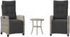 vidaXL 3-tlg. Bistro-Set mit Kissen Hellgrau Poly Rattan 365254 Bild 2