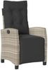 vidaXL 3-tlg. Bistro-Set mit Kissen Hellgrau Poly Rattan 365254 Bild 4