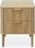 IDIMEX Nachttisch ALMA, Beistelltisch mit 2 Schubladen und Lamellenfront Eiche Finish Bild 4